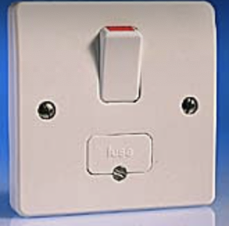 switched fuse spur enabling specific heating panesl to be switched off