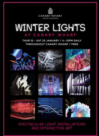 Winter lights at Canary Wharf 16th - 25th January 2020