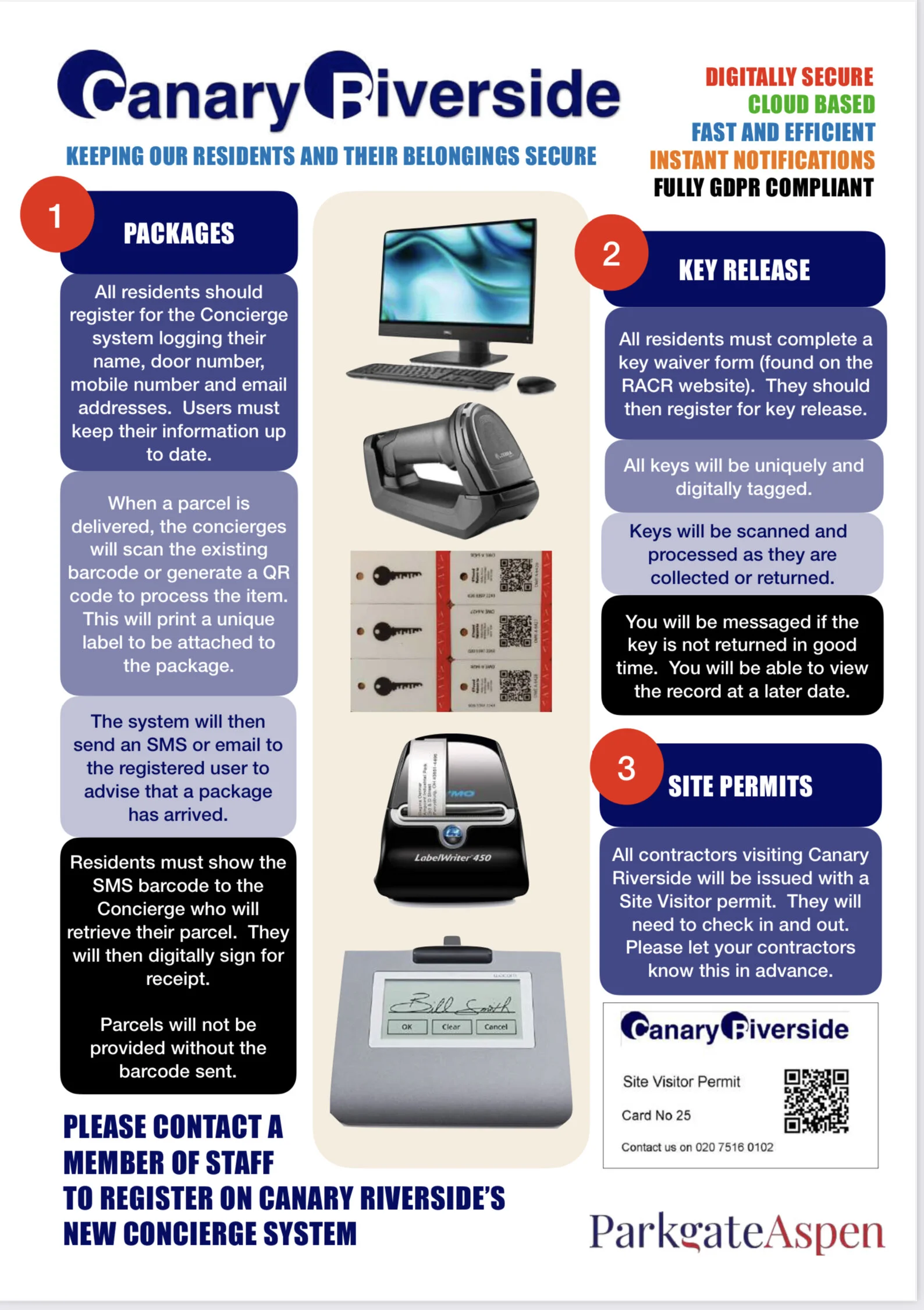 New package/key tracking system