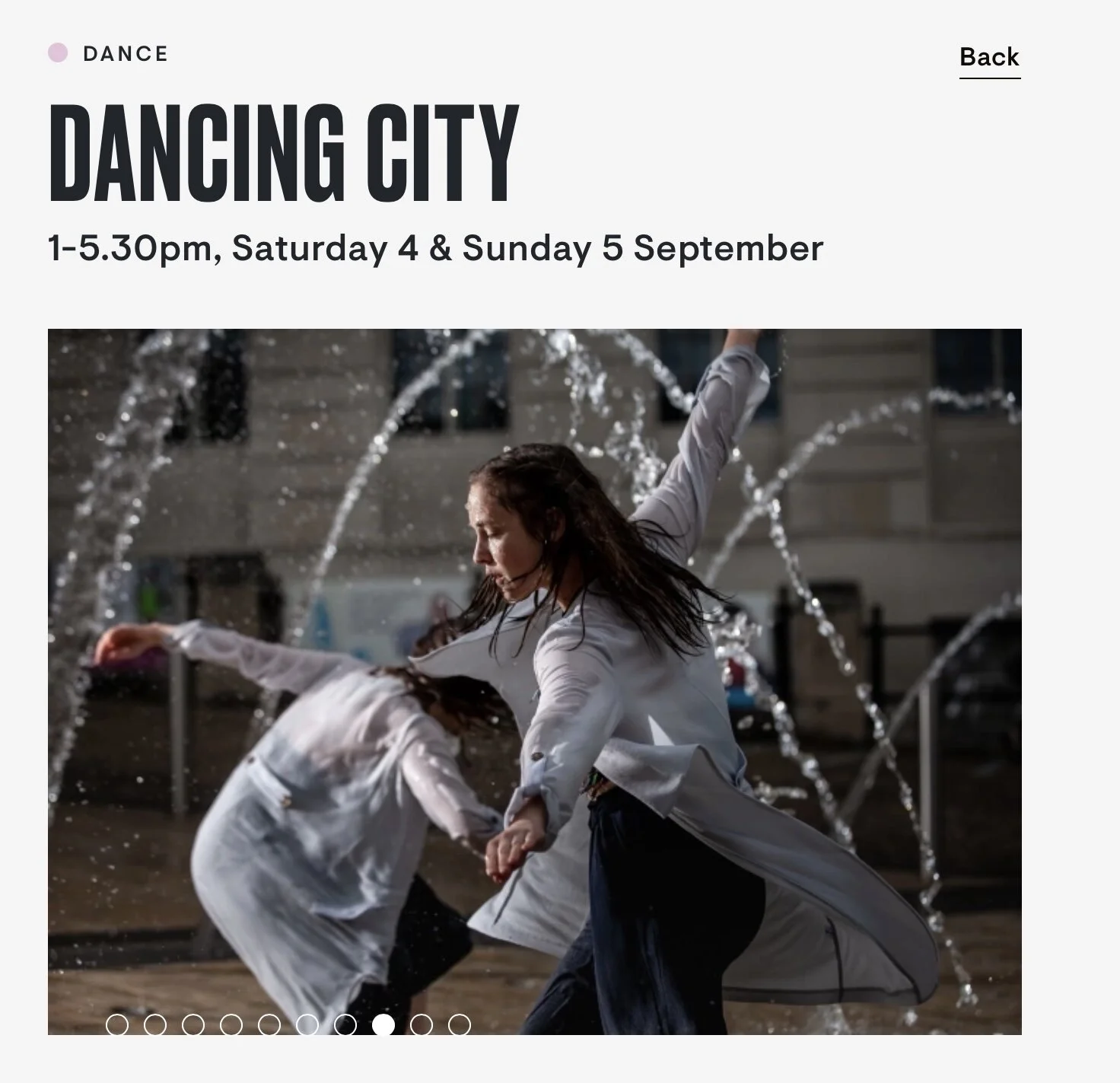 Dancing City, Canary Wharf - 4th &amp; 5th September 