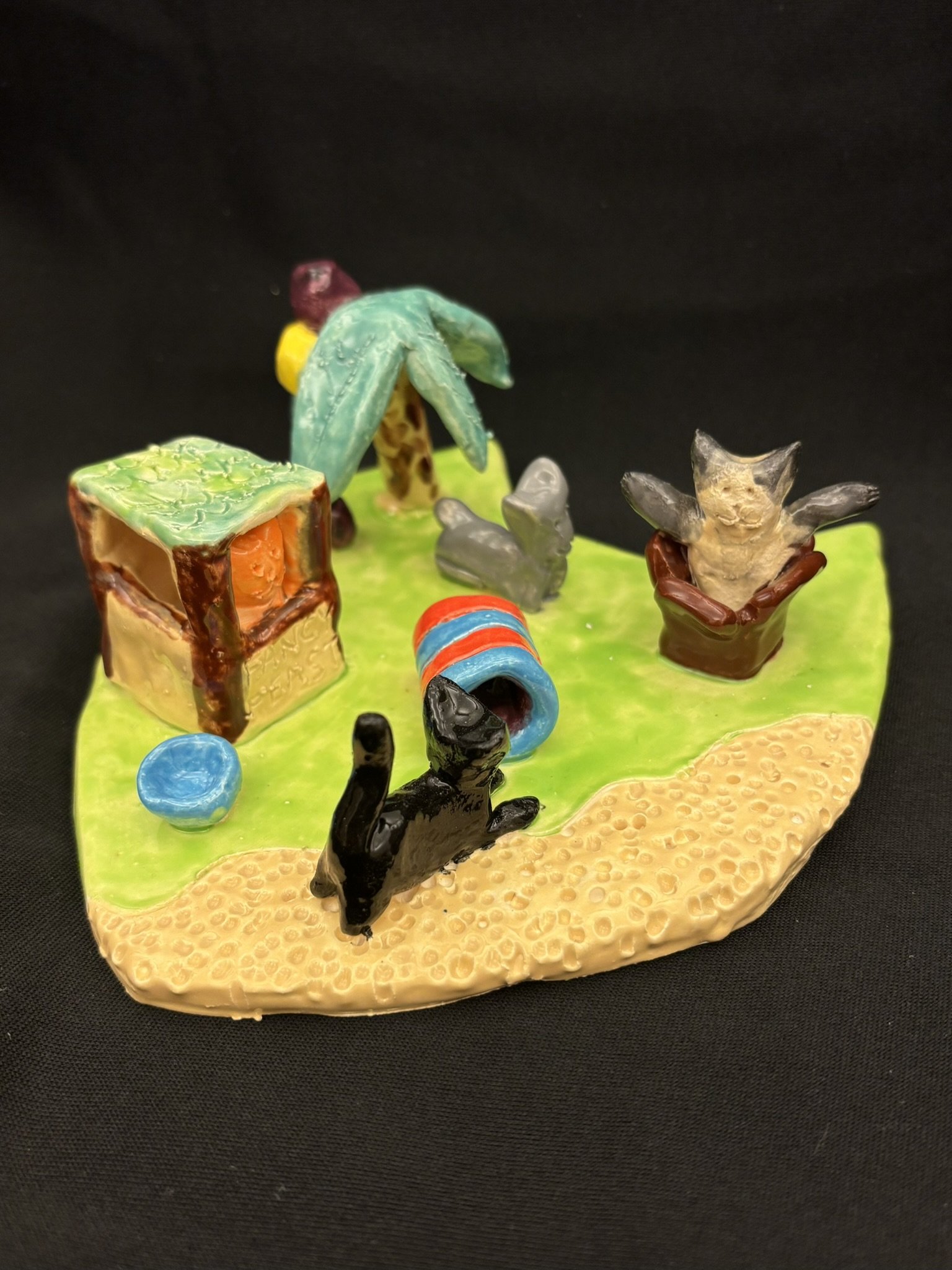   Cat Island,  Ceramic, 2025 