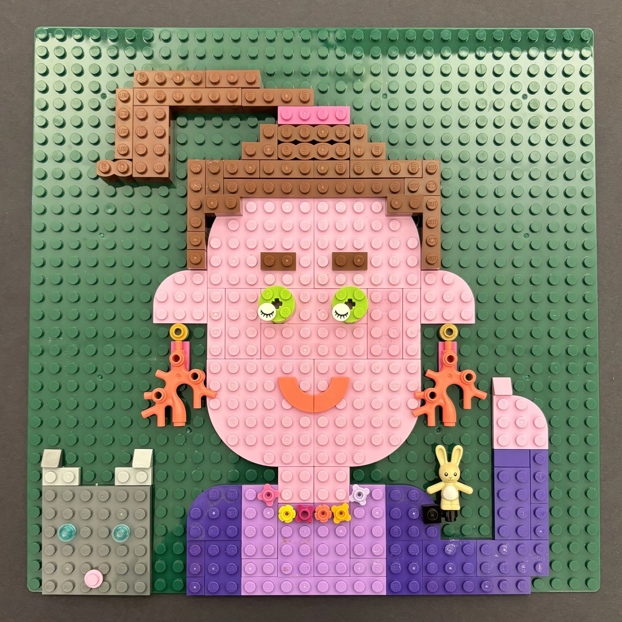   Self portrait , Lego, 10”x10”, 2024 