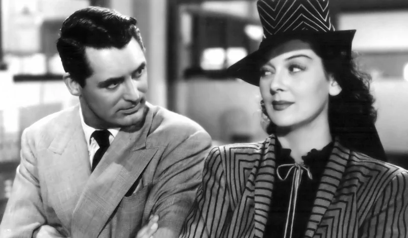 Cary Grant and Rosalind Russell in "His Girl Friday"