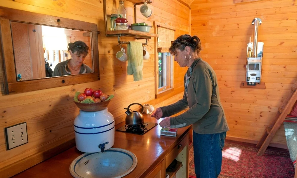 Dee Williams in her tiny home
