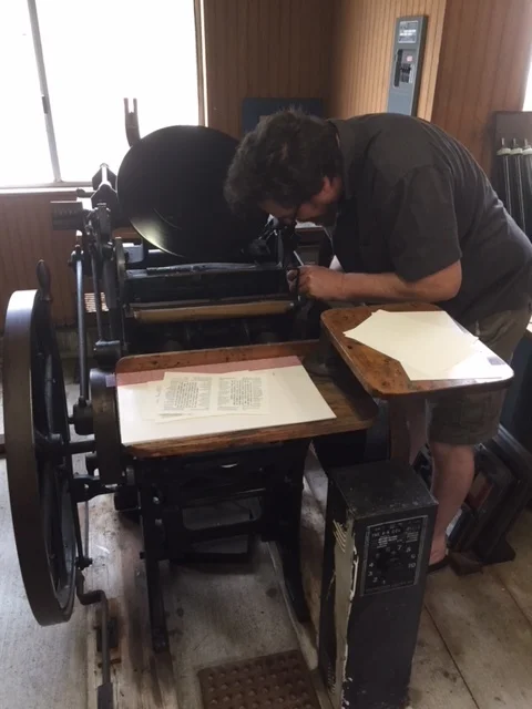  Cam oiling the press. 