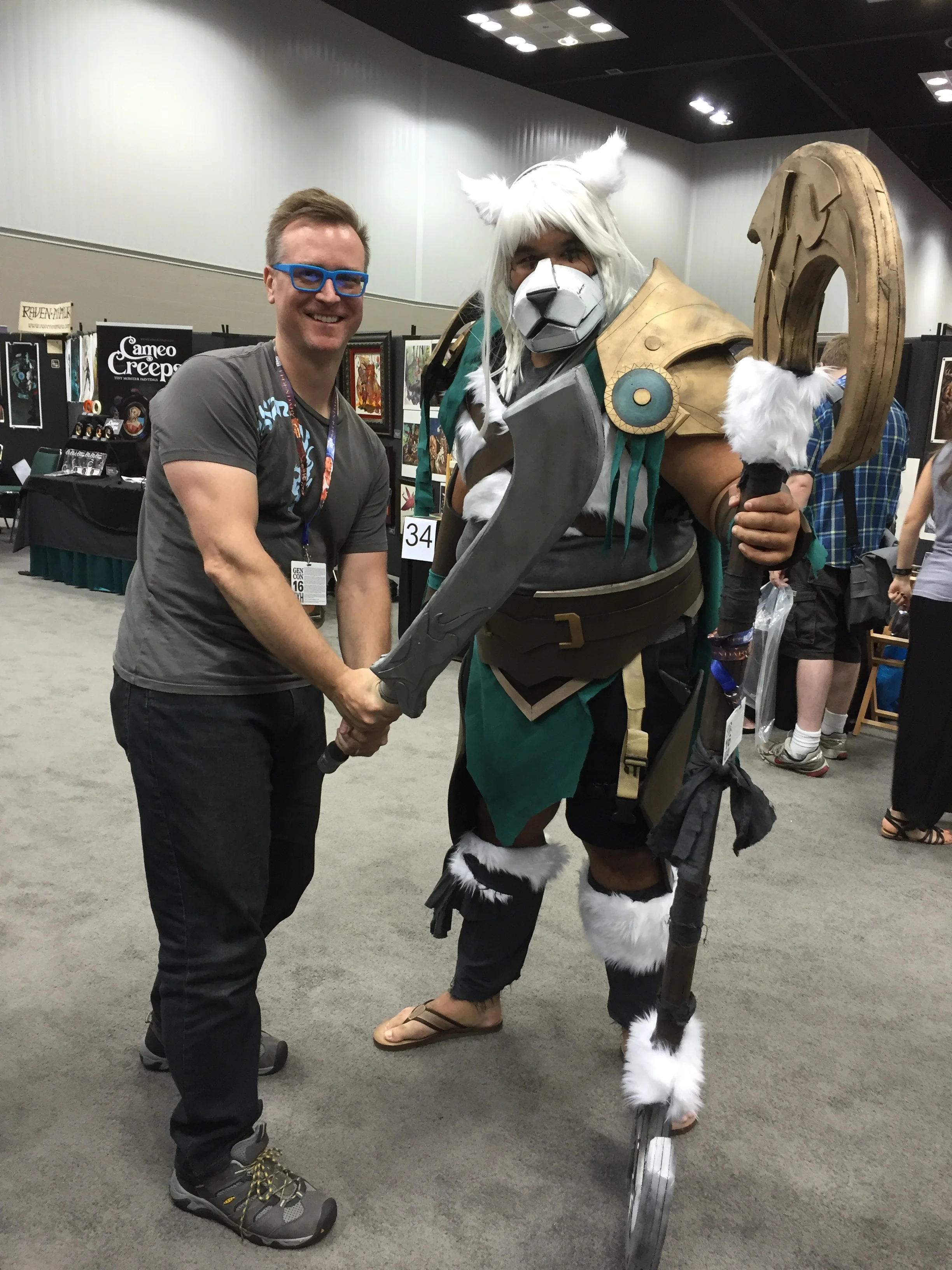 Cardboard Ajani at GenCon in Indianapolis