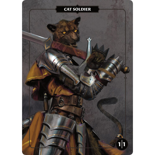 Cat Soldier tokennon-foilMTG altered full art custom token