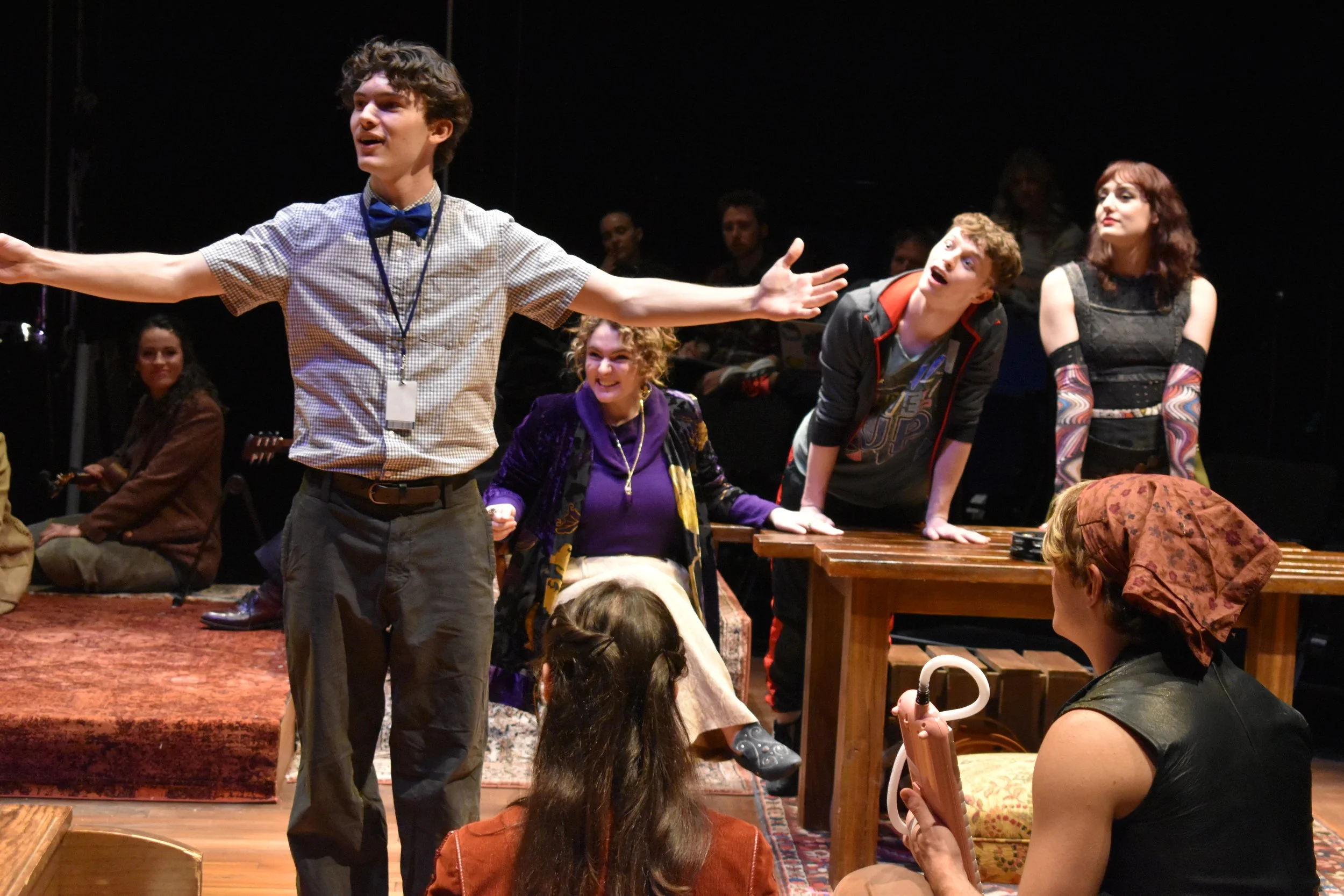  Matthew Beagan (ANDREJ), Tori Van Loon (BARUSKA), Aidan Close (SVEC), Louie Rude (REZA) 