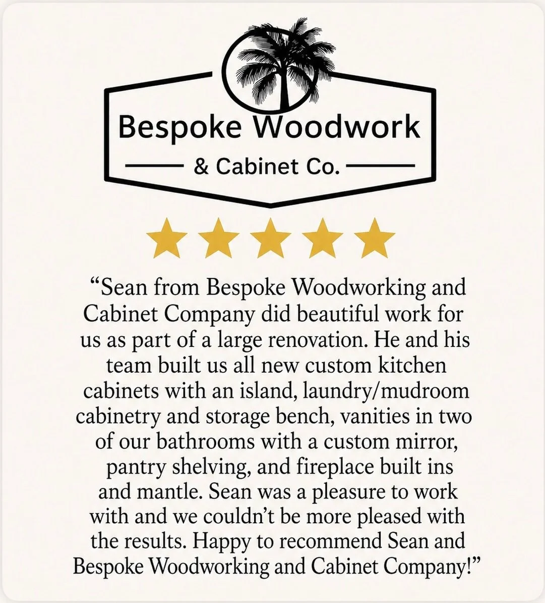 Reviews like this never get old. Thanks for trusting us with your home! 
#woodwork #custom #dreamhome #kitchen  #instagood