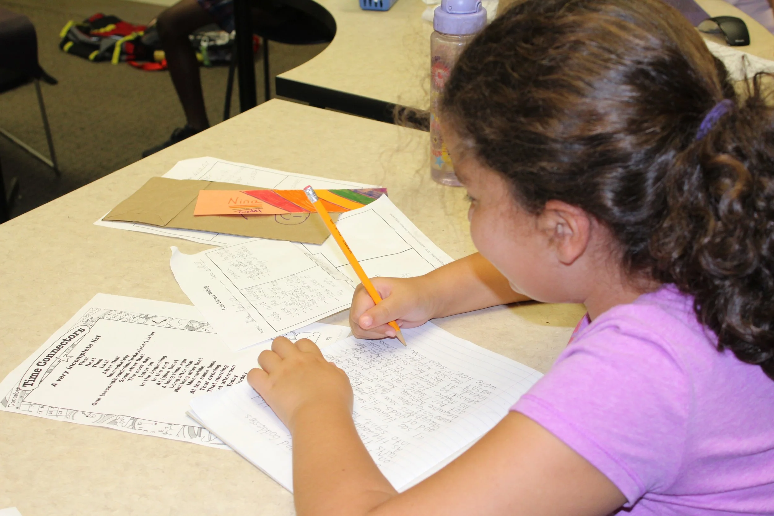 Incorporating transition words into our writing.