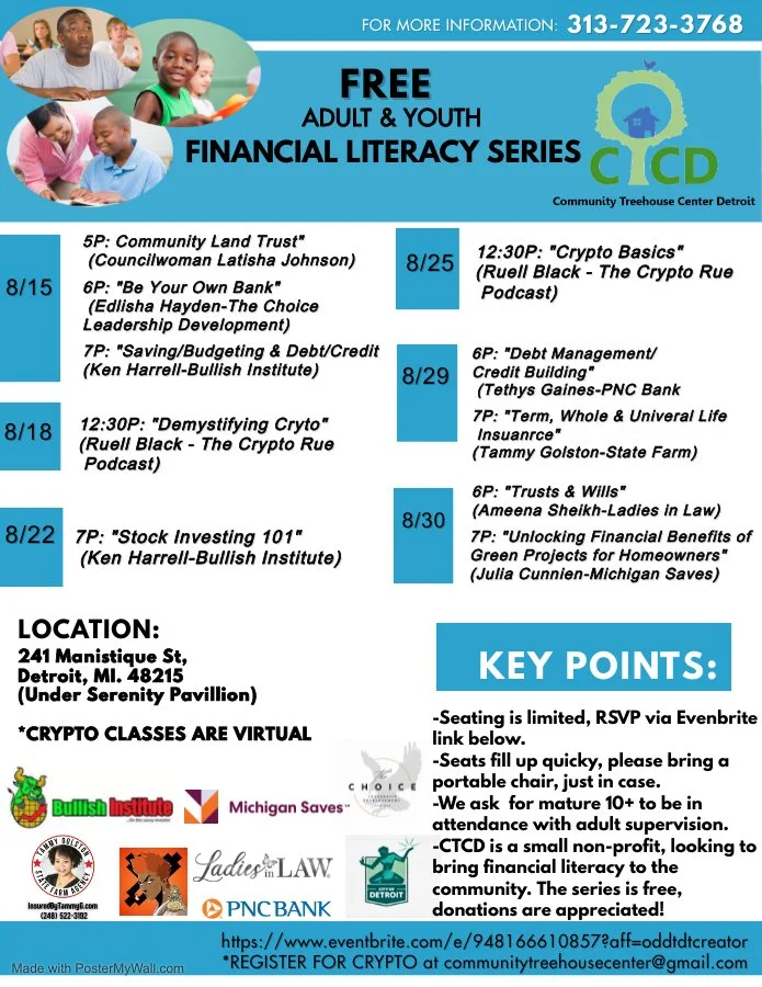 Financial Literacy Series for Adults and Youth (Free)
