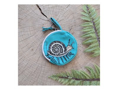 Snail - Zipper Bag Pouch with Waterproof Lining