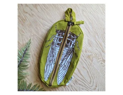Cicada - Bug/Insect Zippered Pouch with Waterproof Lining