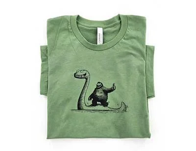 Bigfoot Riding Loch Ness Sassy-ness Tee