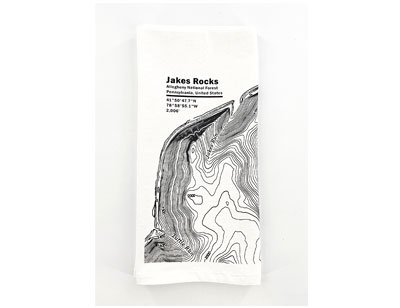 Jakes Rocks - Allegheny National Forest Topo Tea Towel