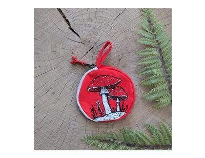 Mushroom - Zipper Bag with Waterproof Lining