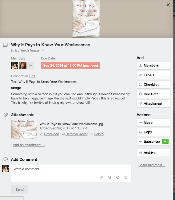 Trello Card Example