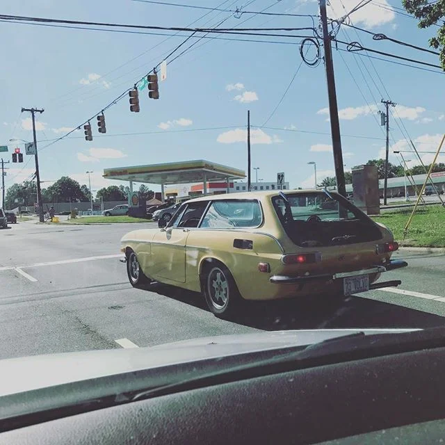 73 Volvo was cruisin' on a Sunday! Anyone recognize it? Maybe it'll show up in August....