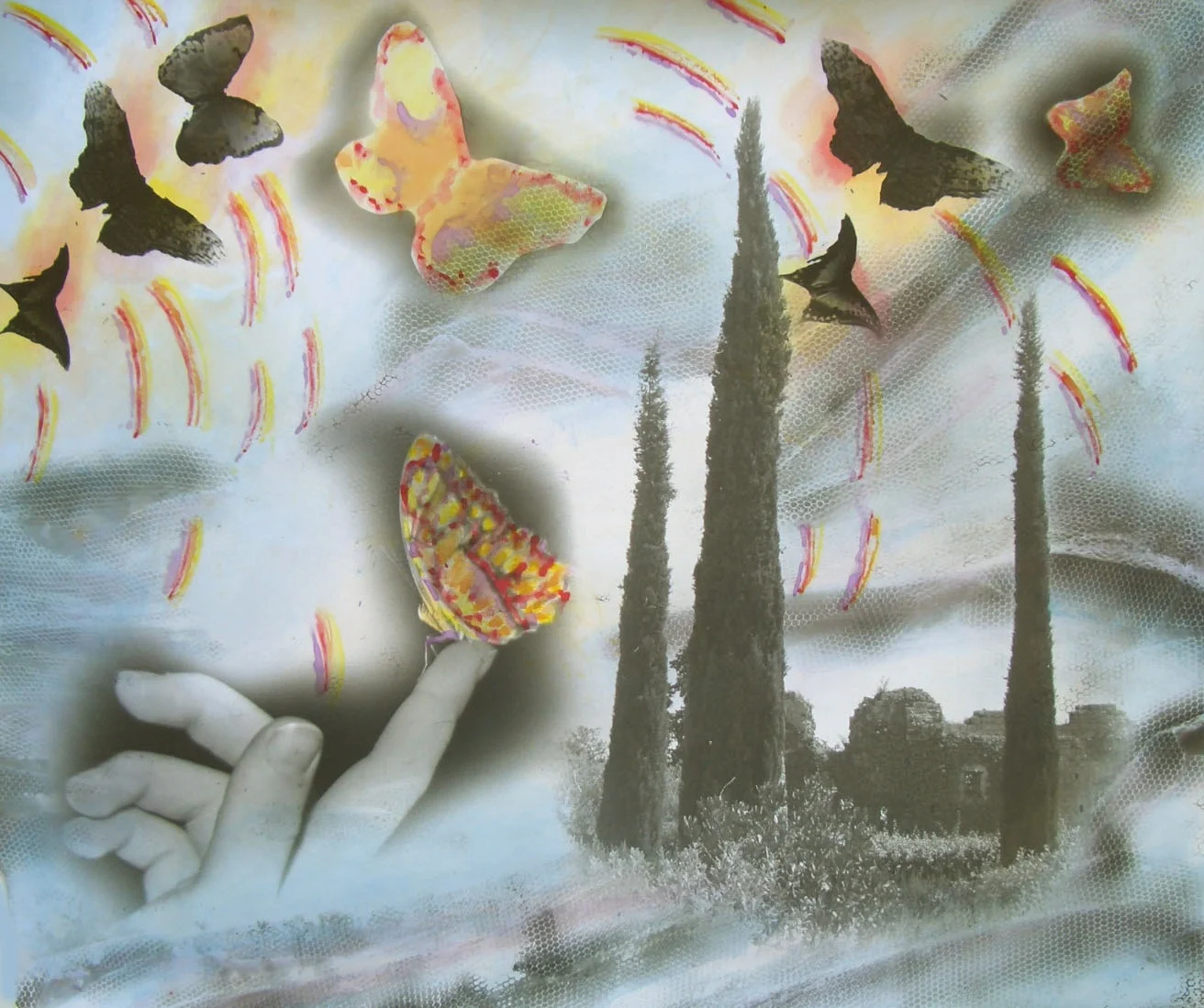 3.Loren Ellis Butterflys in the South of France 16x20 inch photopaint 2008.jpg