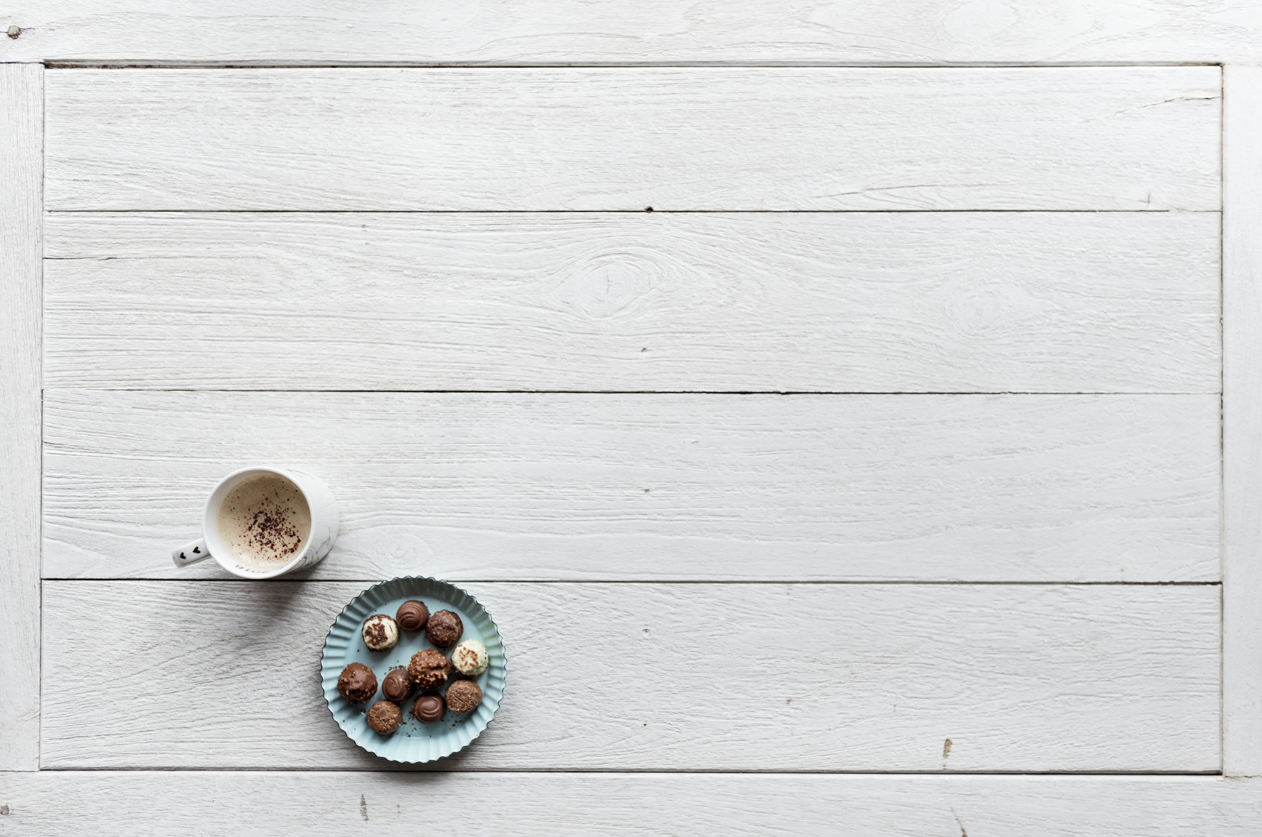 Tea break concept with copy space