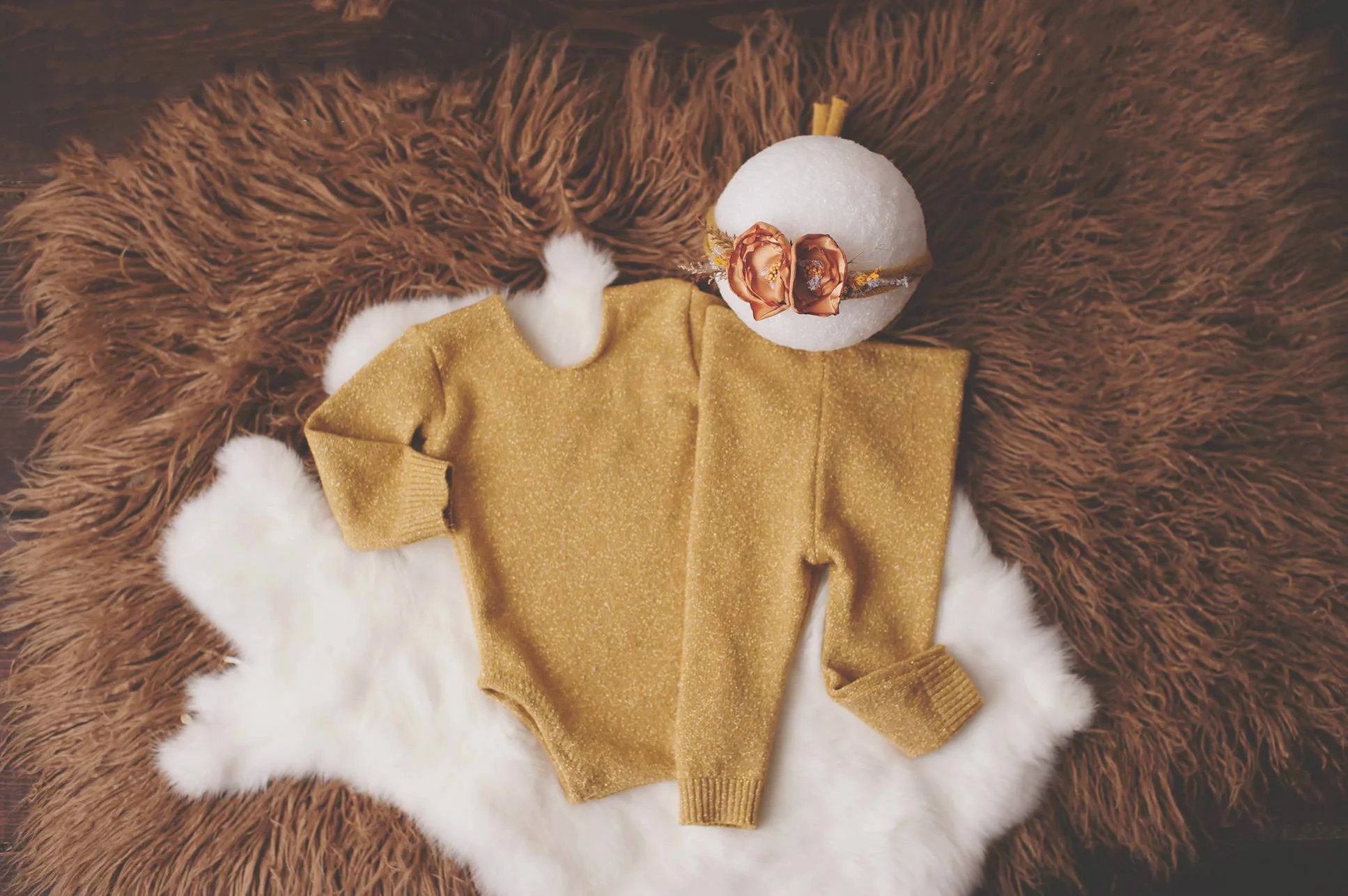 Mustard Romper & Pants Set