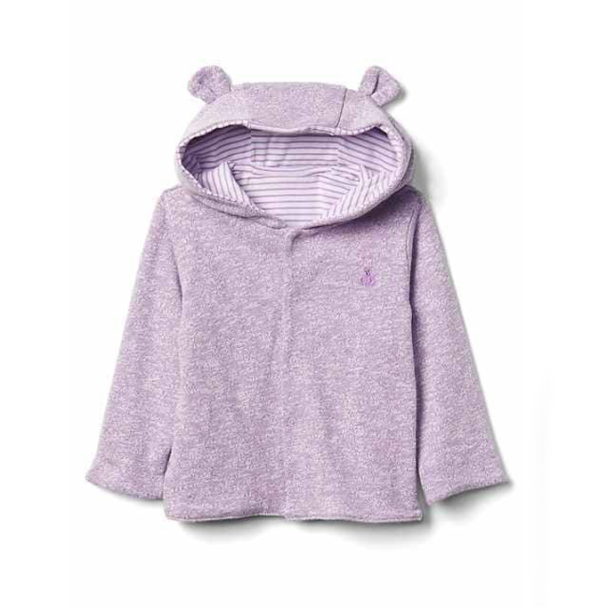 Gap Purple Button Up Hoodie