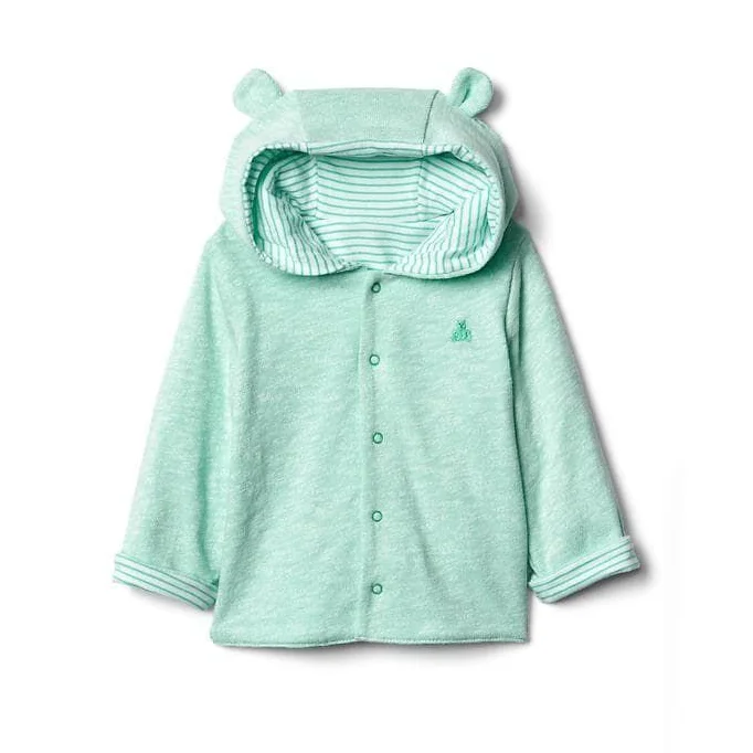 Gap Green Button Up Hoodie