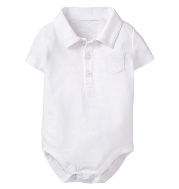 Gymboree White Polo Onsie