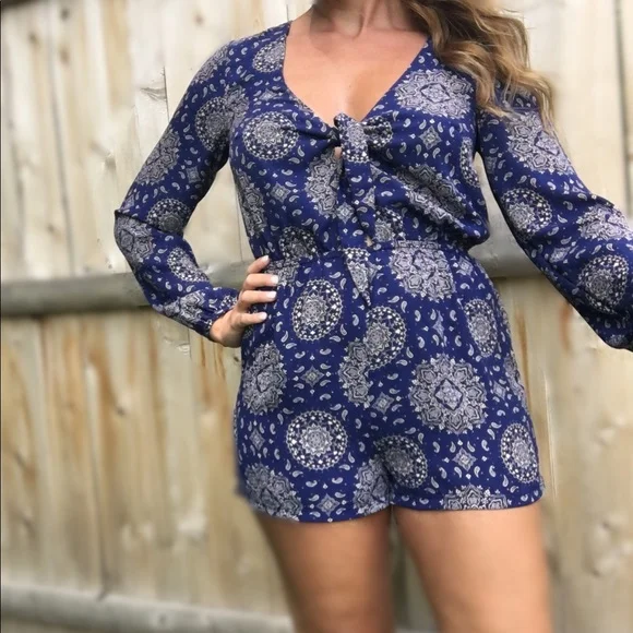 Forever 21 Blue Romper