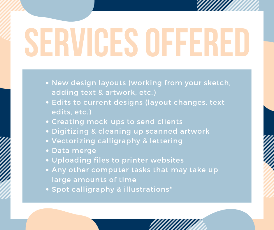 * Spot calligraphy & illustrations are priced per project.