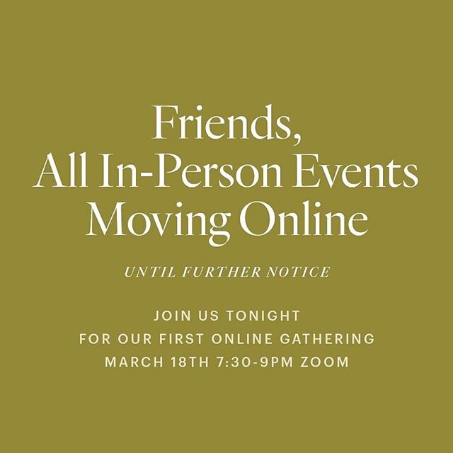 Friends,

We&rsquo;re looking forward to our Zoom gathering tonight for our Lower Lights Monthly Gathering. See link in bio to register.

In response to the pandemic, as well as the earthquake (if you were in the Salt Lake County area this morning), 