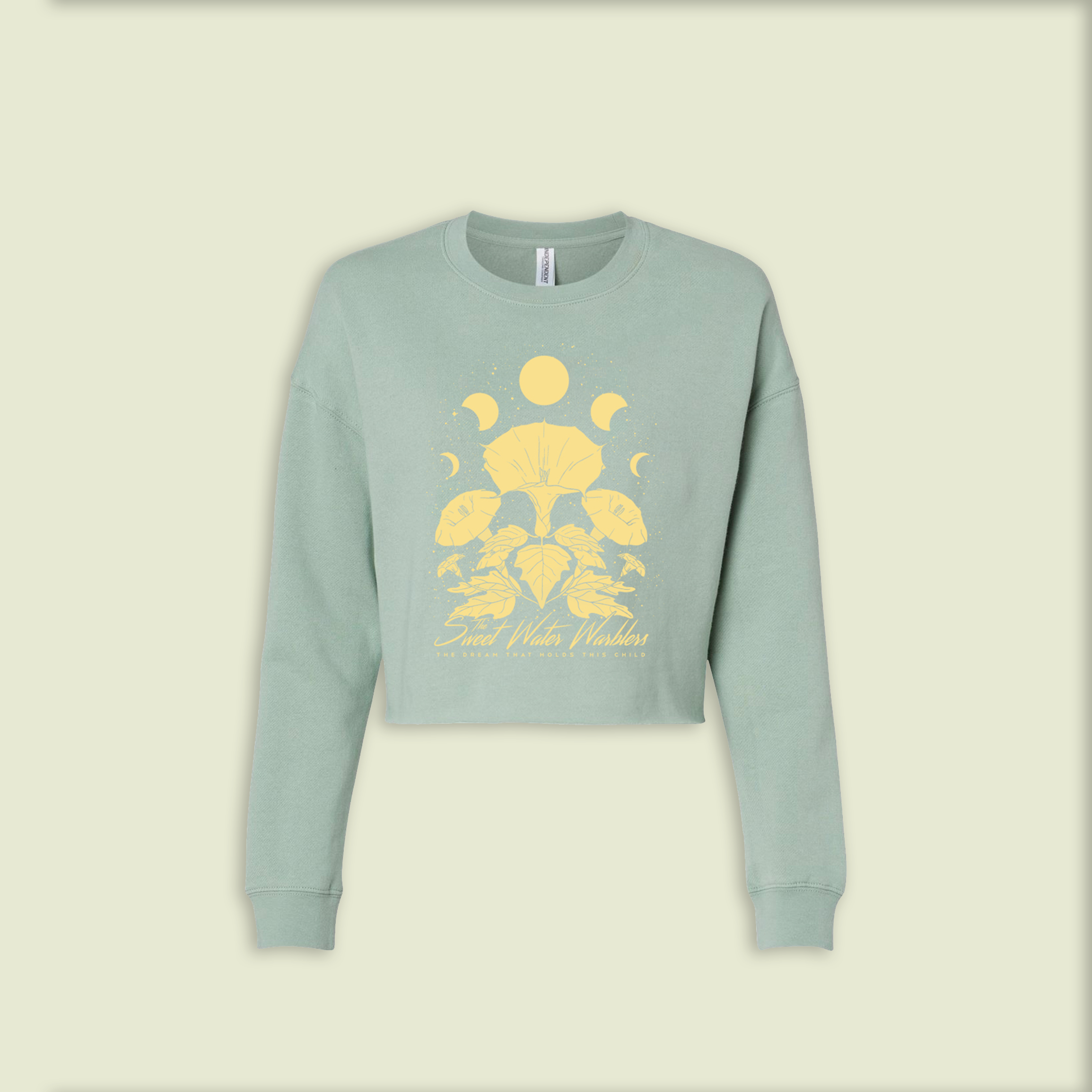 The Sweet Water Warblers Sage Cropped Sweater