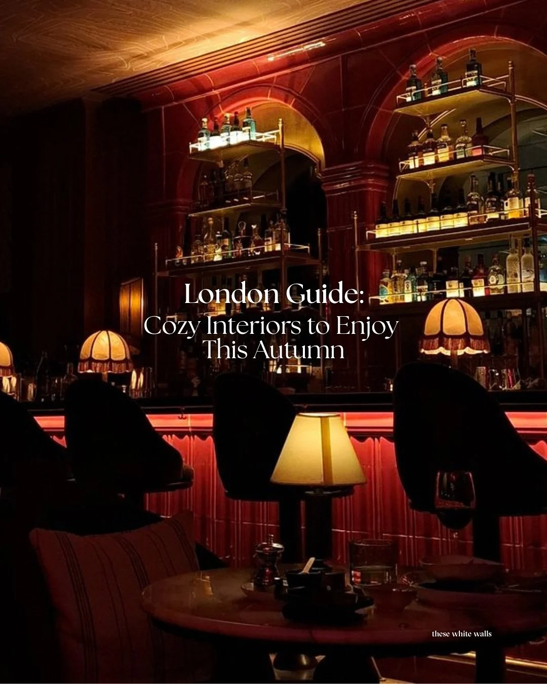London interiors to cozy up in this Autumn 🍂
As the days shorten and light softens, some of the most unforgettable experiences happen indoors...in rooms that feel like stories in material form.
From pubs steeped in history, to bookstores that smel