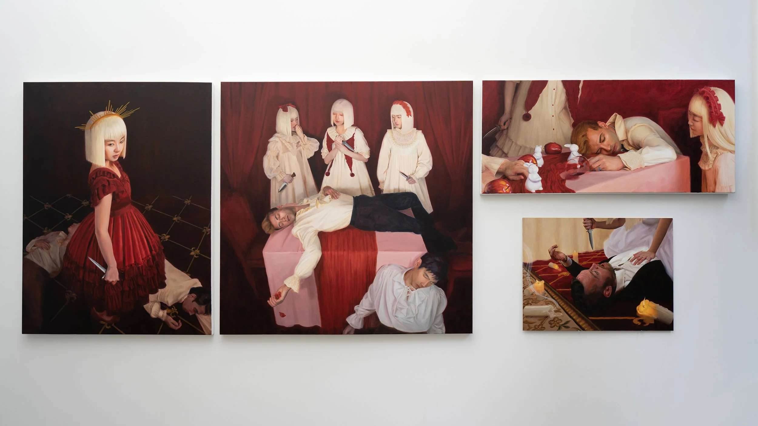 “Scarlet Reckoning%22 series, installation shot web Junyi Liu.jpg