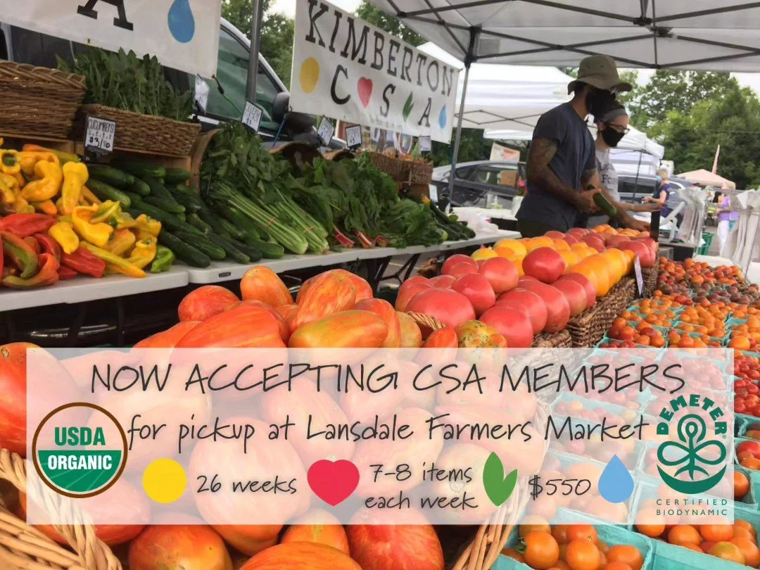A reminder to all of our #lansdalefarmersmarket friends that we have shares available for pickup @lansdalefarmersmarket too! 
✌️💚🌱
Check out the link in our bio for more information on community supported agriculture (CSA) and secure your spot for 