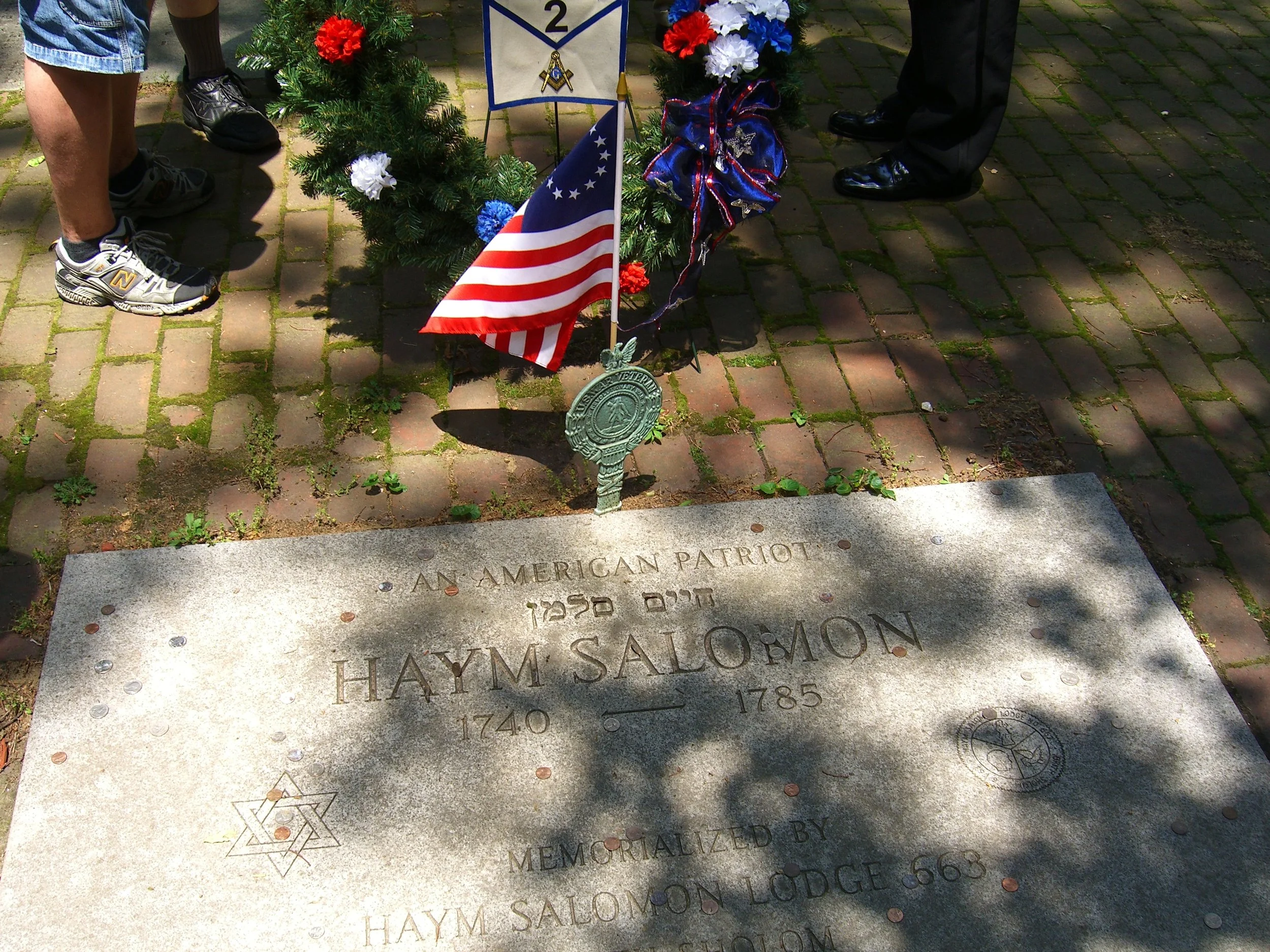 [2008] Grave of Bro. Hyam Salomon - Chief Financier of the American Revolution and Lodge No. 2 member