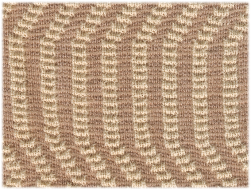 Two-Color Embossed Rippled Jacquard | 100% Wool