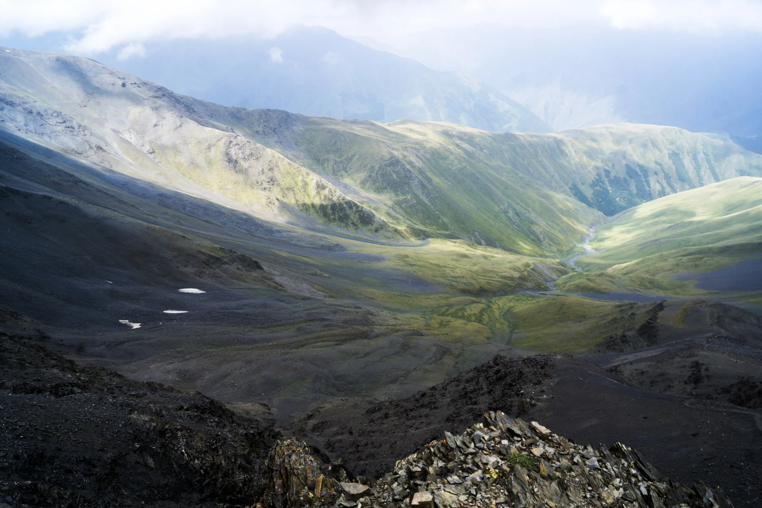 Atsunta Pass, Georgian Highlands. 