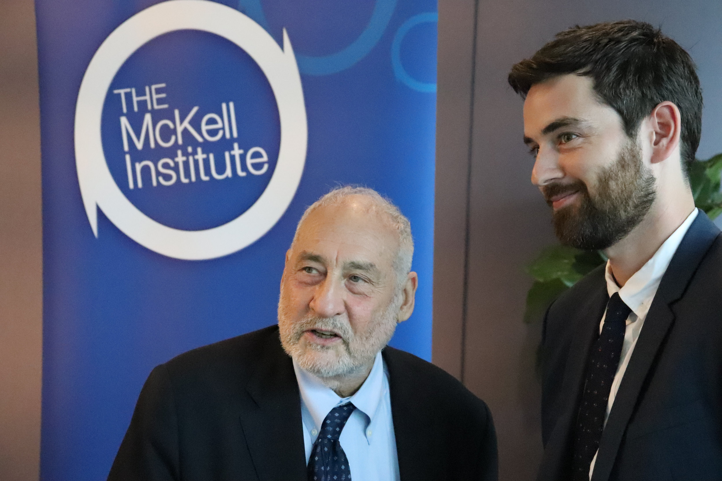  With Professor Joseph Stiglitz at a McKell Institute event, 2019.  