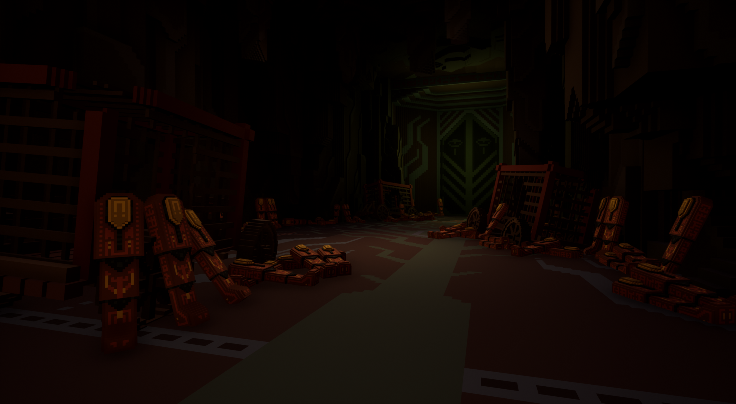  Later in the game, we see the sarcophagi being stored within a crypt beneath the central temple. 