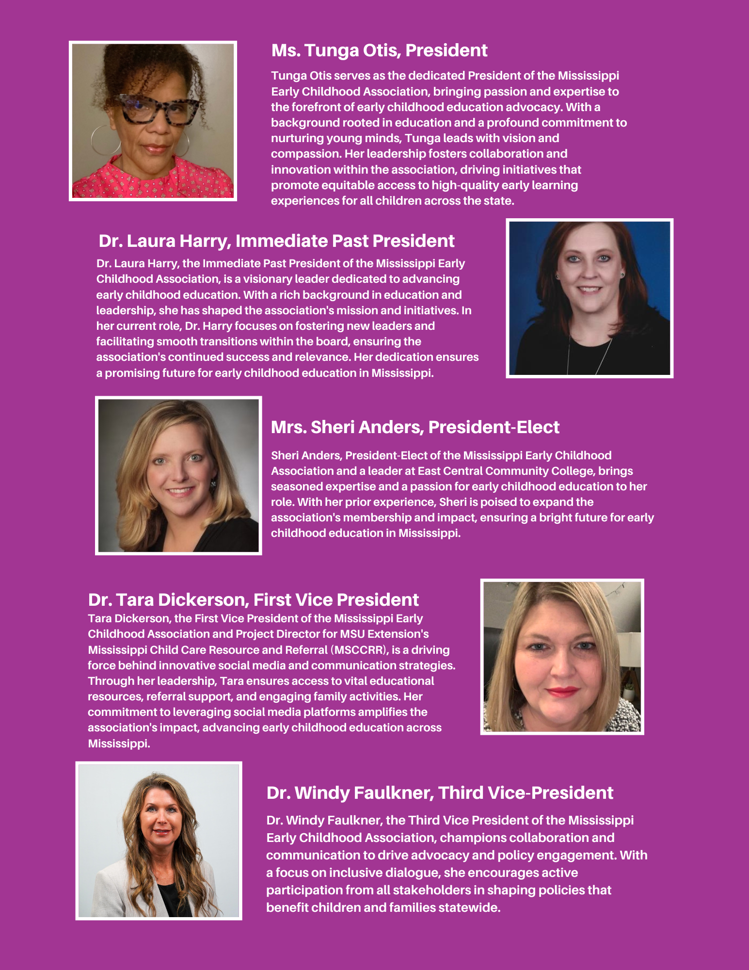 Executive Board — Mississippi Early Childhood Association