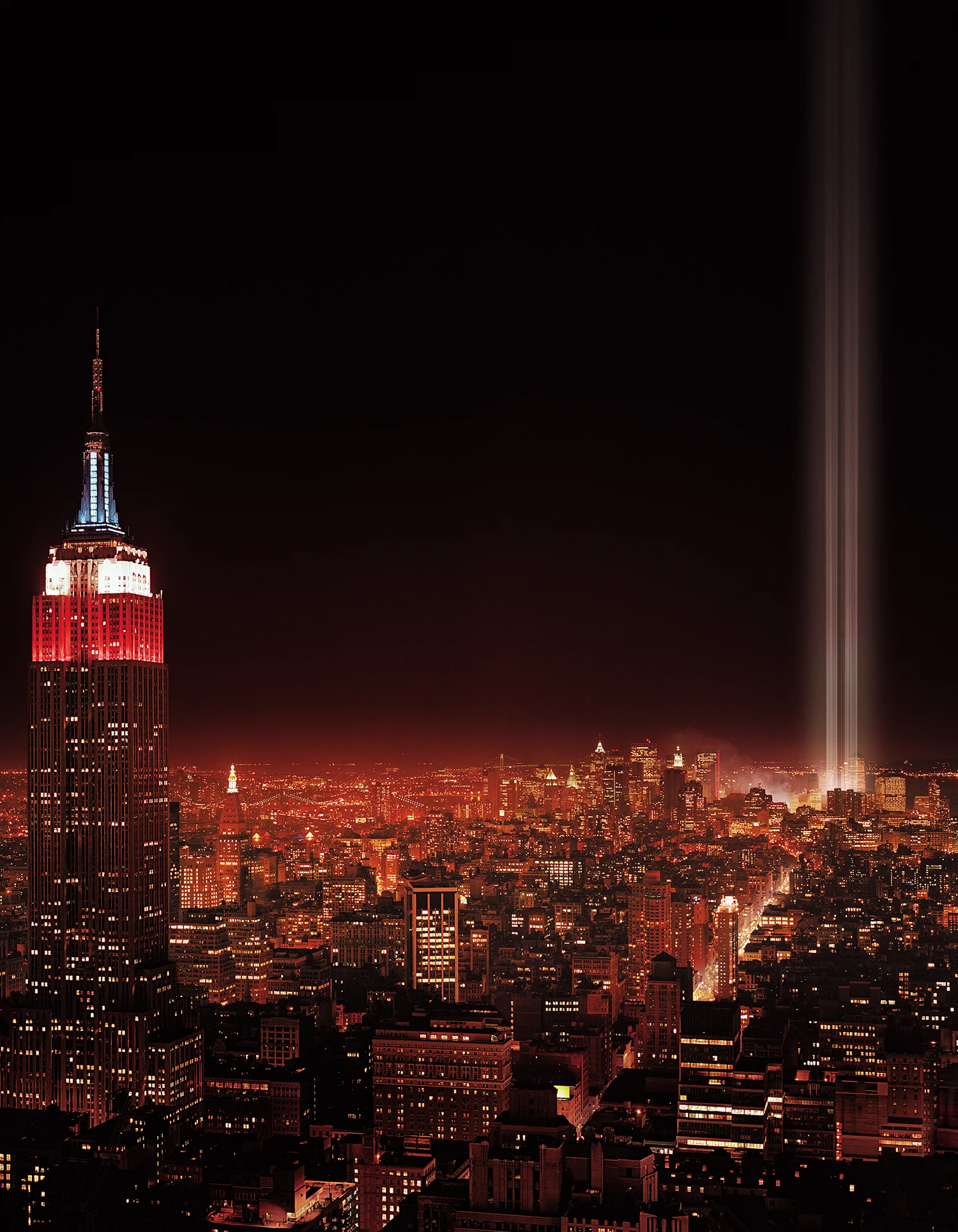 Tribute In Light Over the Empire