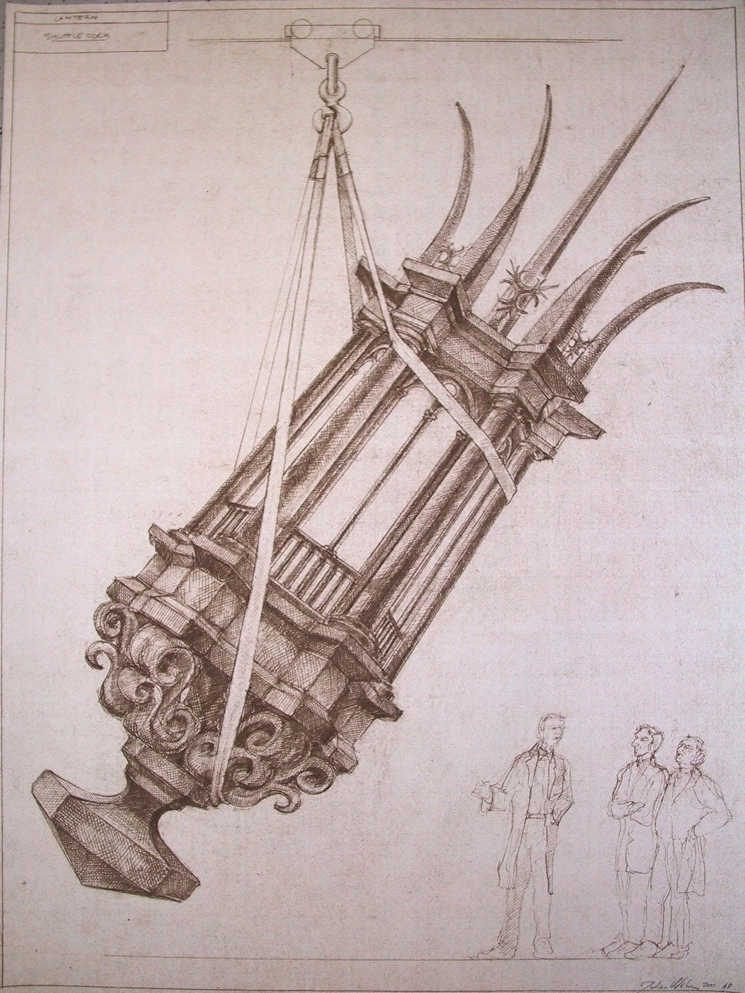 ShuttleCock, Sepia Diazo Print, 2000 