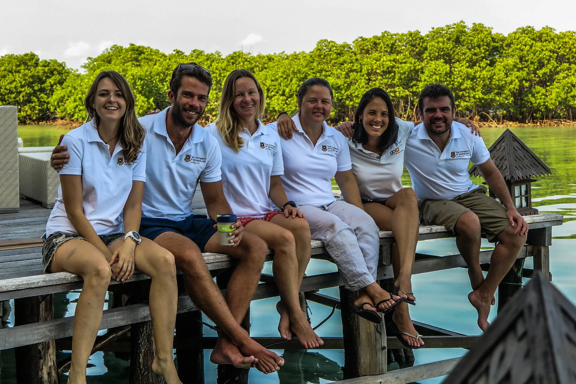 The field team from L-R: Emma Kennedy, Patrick Gartrell, Kathryn Markey, Susie Green, Anjani Ganase and Dominic Bryant