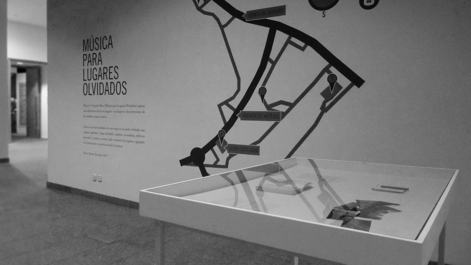 Museum Exhibit, A Coruña: Featuring a large scale map and research display