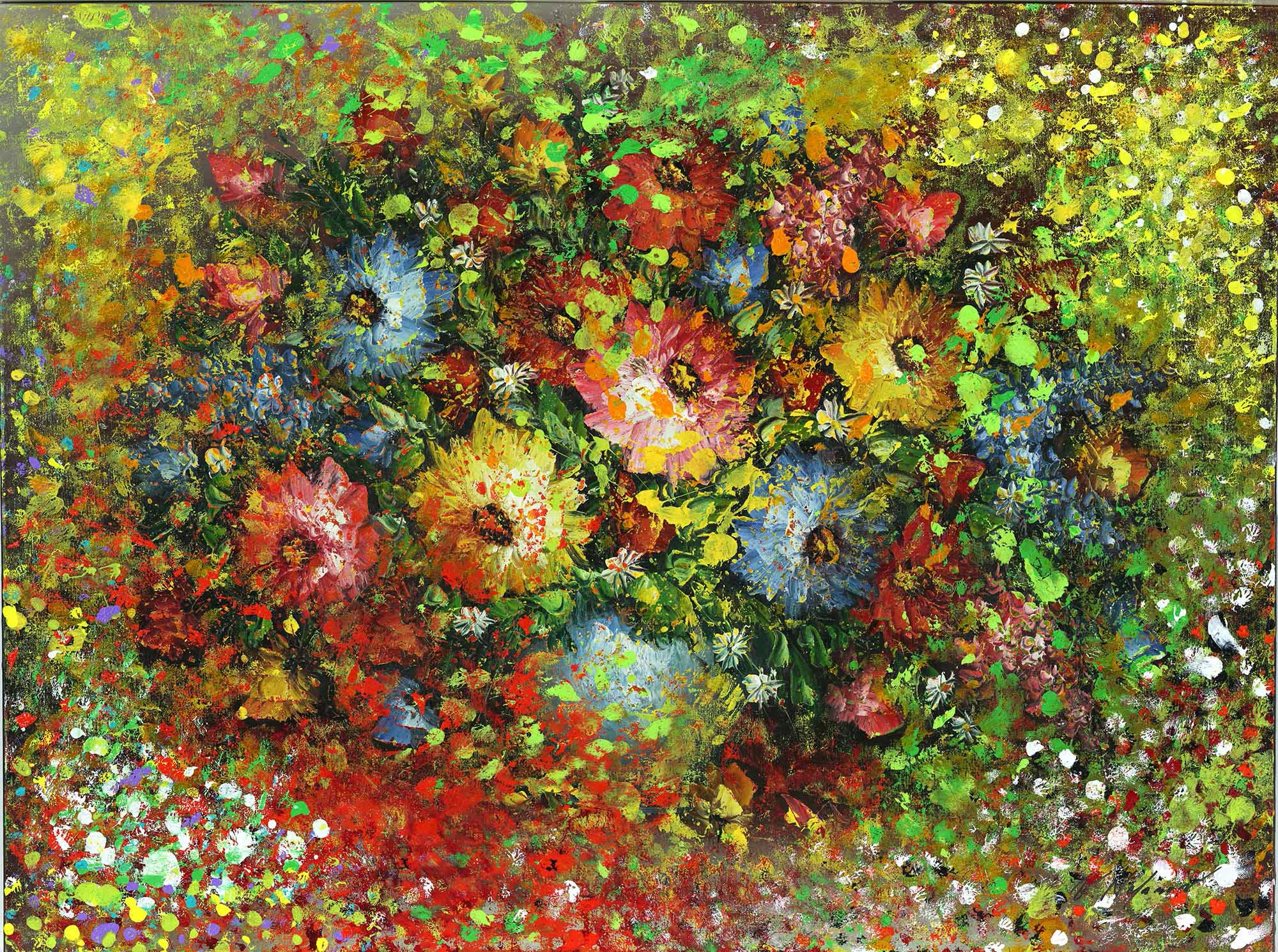 Bloom and Breath 36"H x 48"W