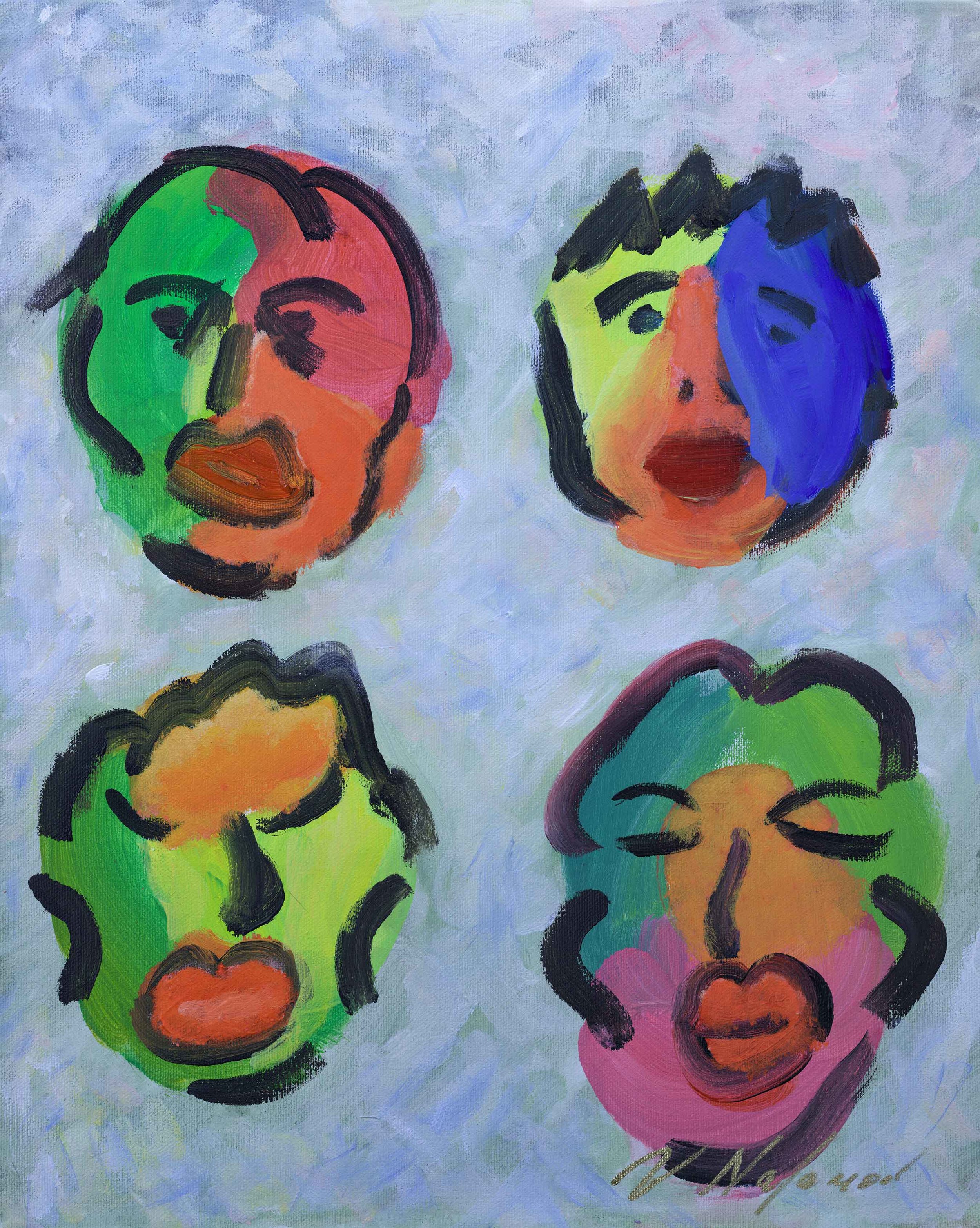 Faces #3 20"H x 16"W