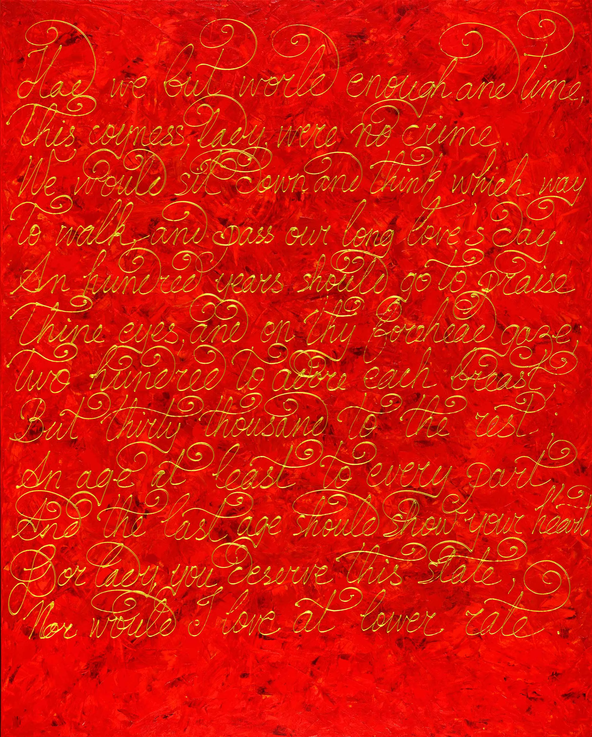 To Love Without Time 60"H x 48"W