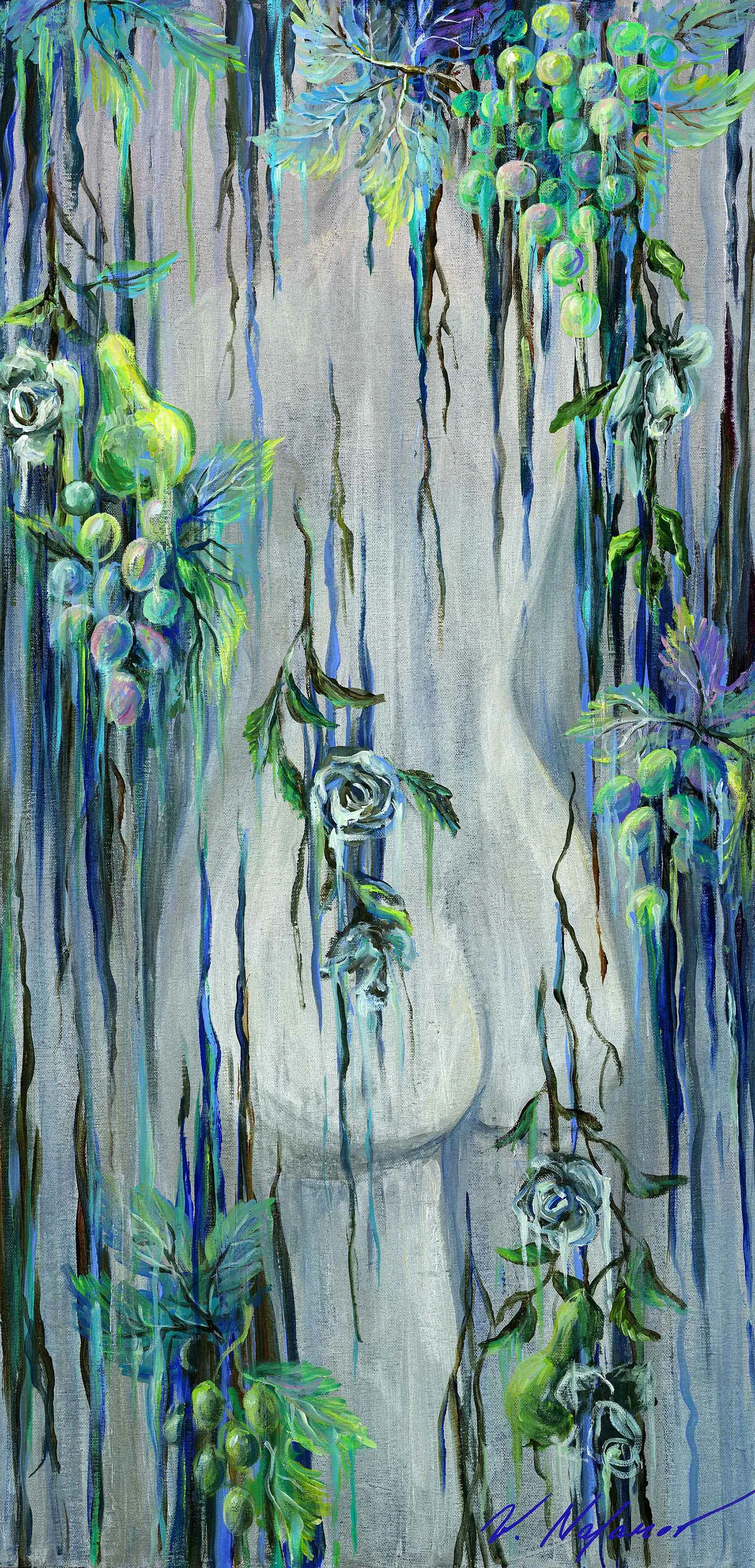 Silver Dreams (2) 36"H x 18"W