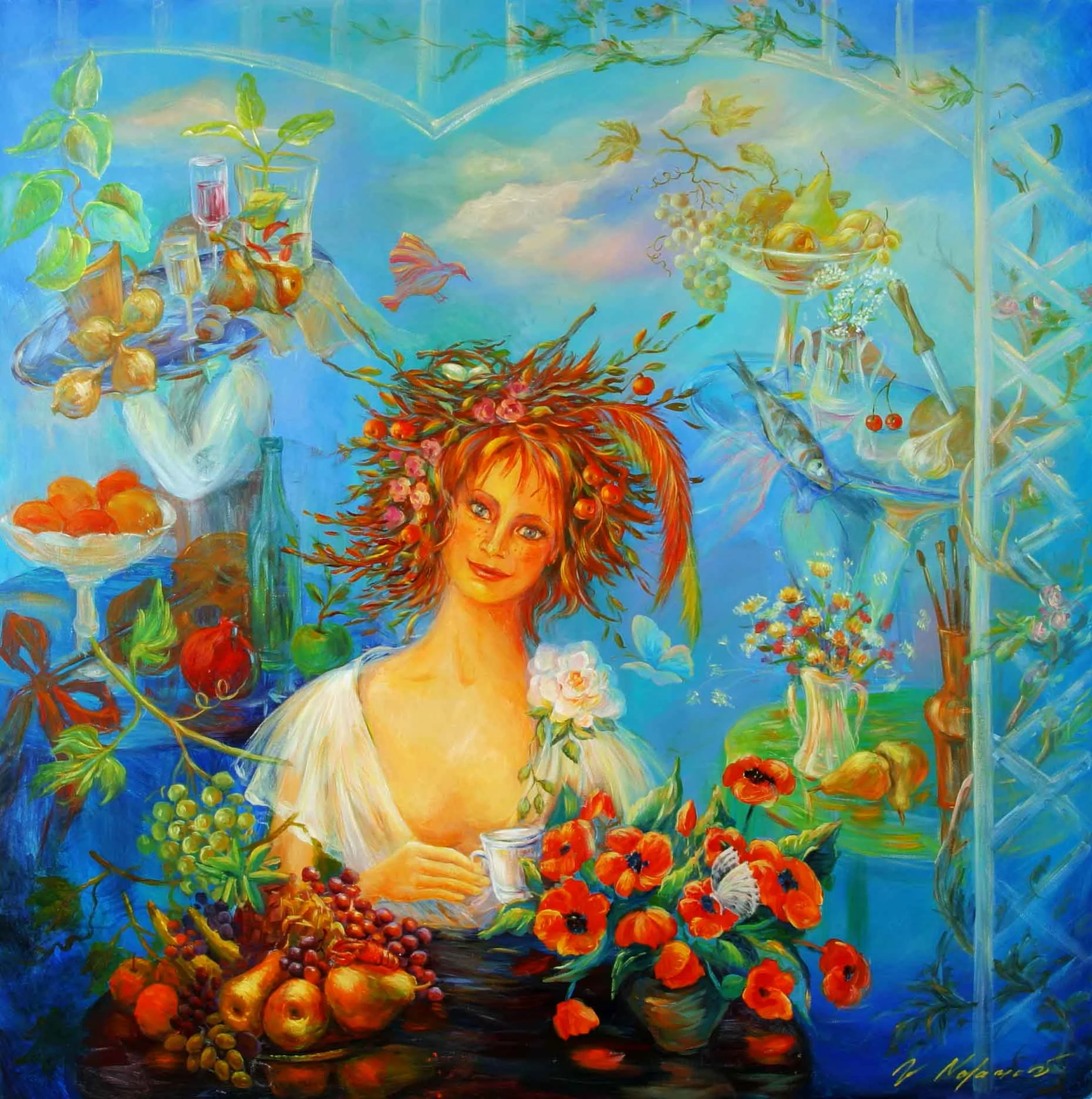 Singer Patricia Kaas 48"H x 48"W